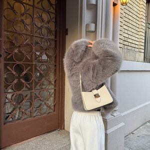 Edikted white oversized sweatpants